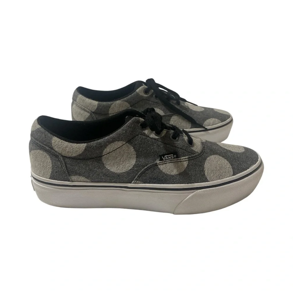 VANS Fuzzy Dot Polka Dot Doheny Platform Sneakers